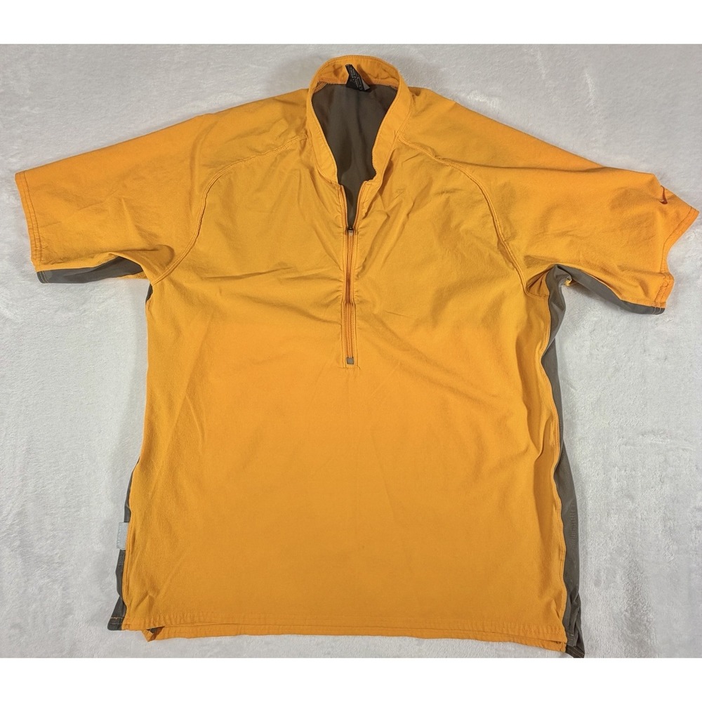 Nike Shirt Men's Size L Orange Dri-Fit Cycling Athletic Tee